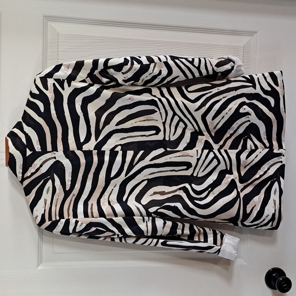 VENUS Zebra Print Lightweight Structured Tailored Pockets Longer Blazer Jacket - Picture 9 of 16